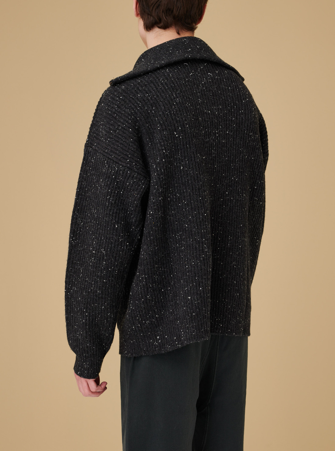 Pul zippé en laine Shetland