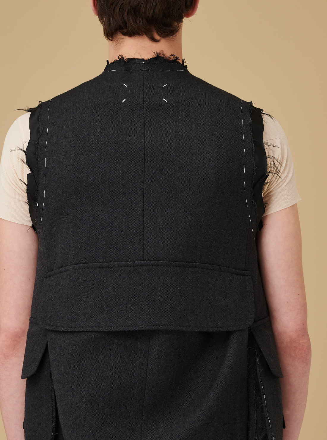 Veste en laine sans manches