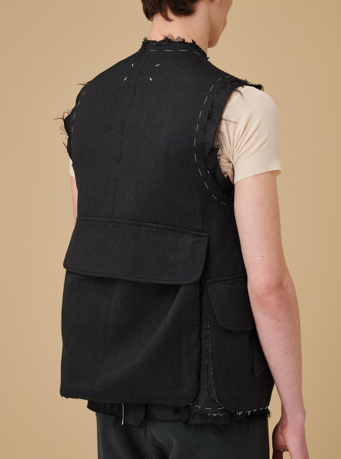 Veste en laine sans manches