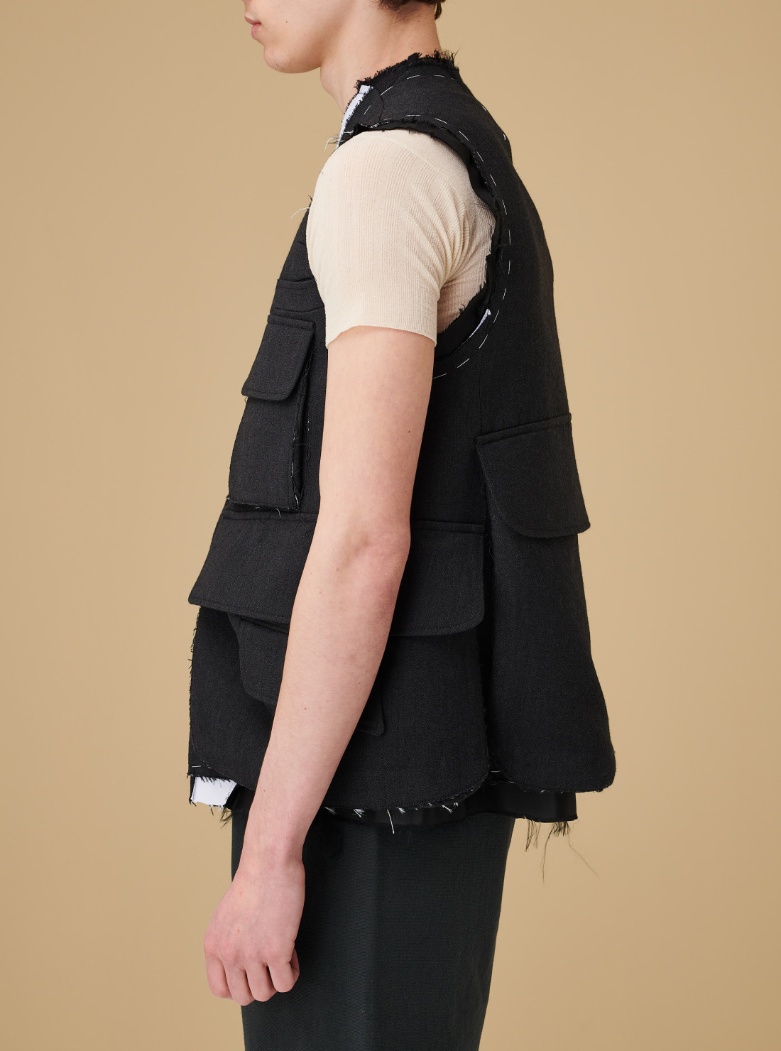 Veste en laine sans manches