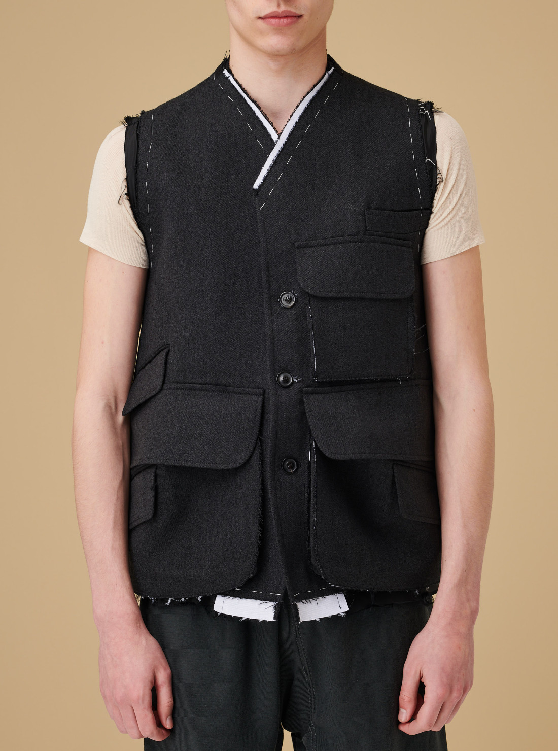 Veste en laine sans manches