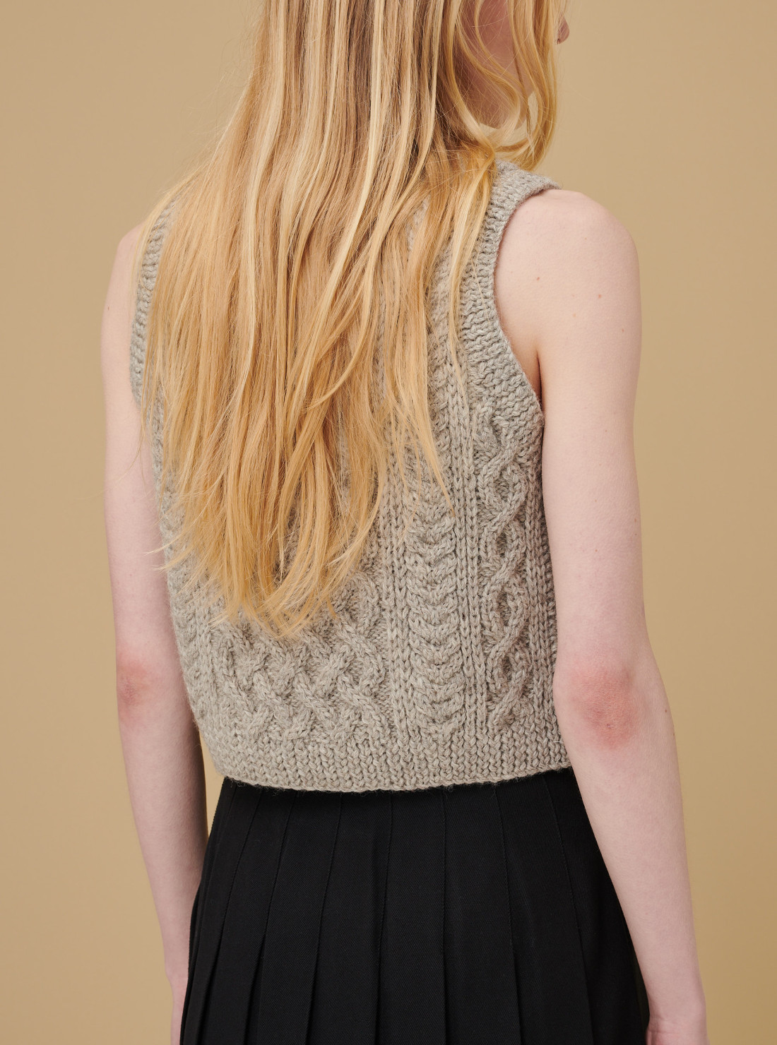 Hand Knitted Aran Vest