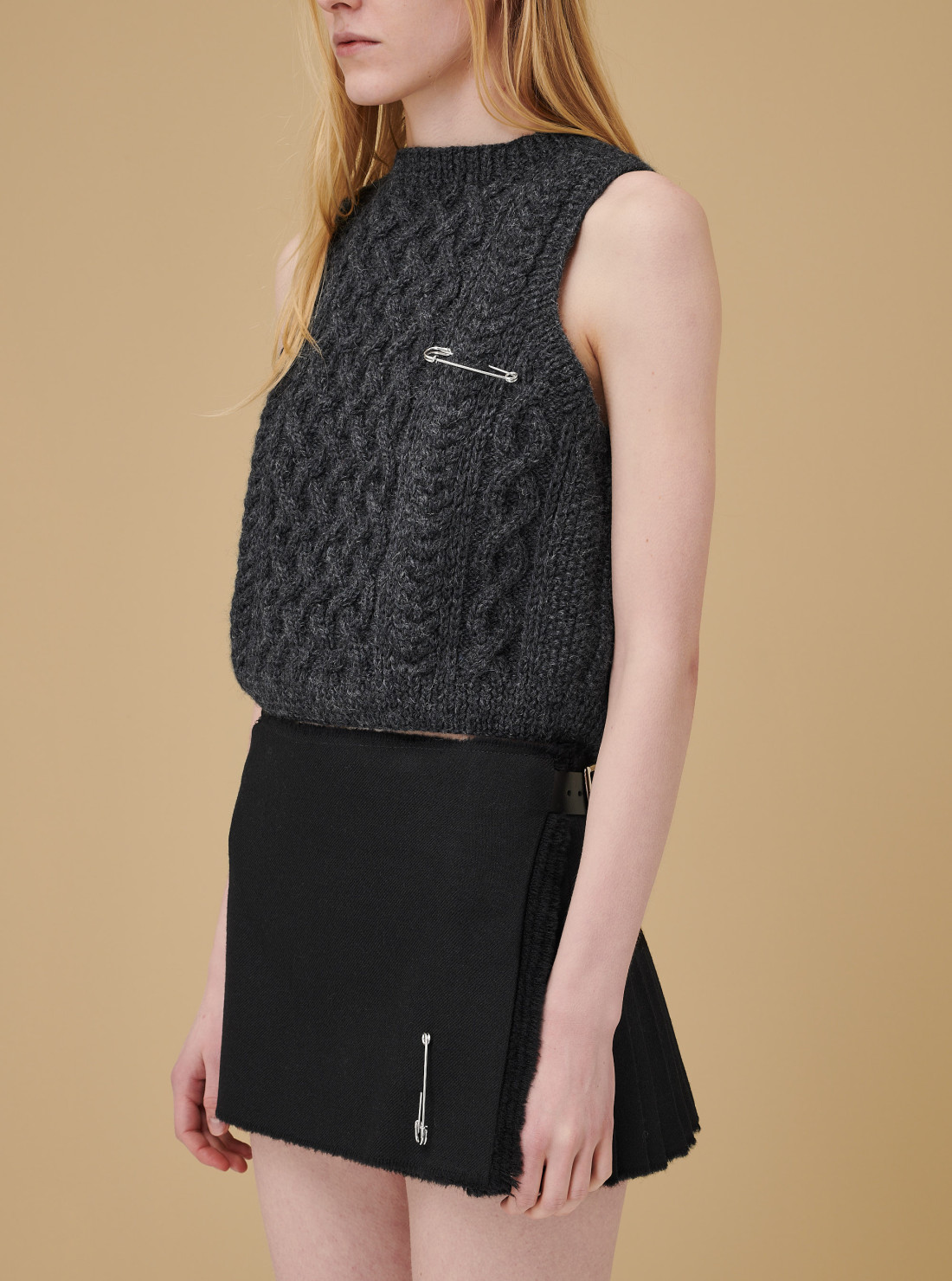 Hand Knitted Aran Vest