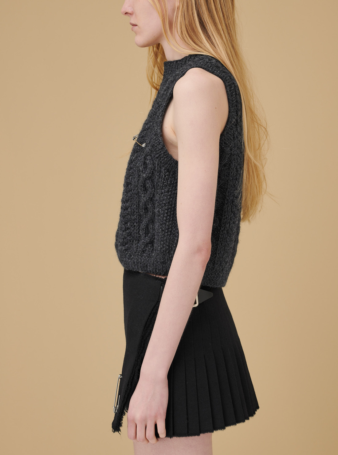 Hand Knitted Aran Vest