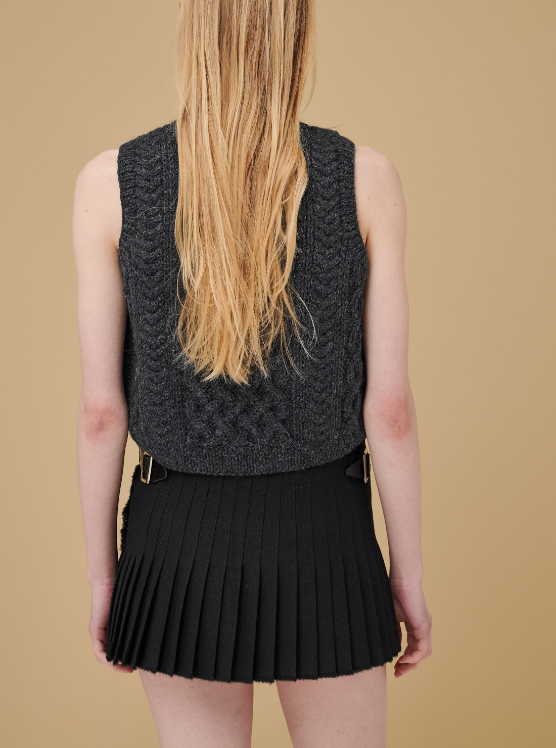 Hand Knitted Aran Vest