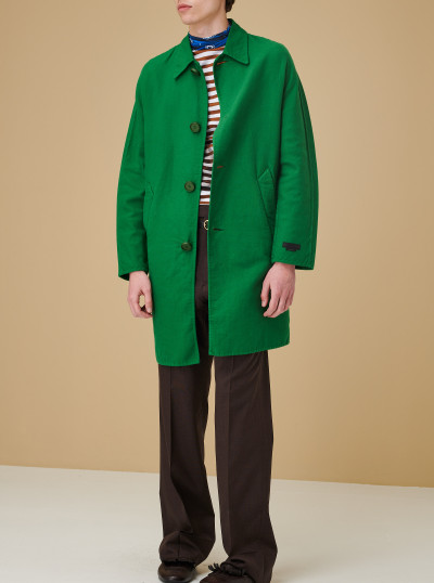 Manteau droit en coton
