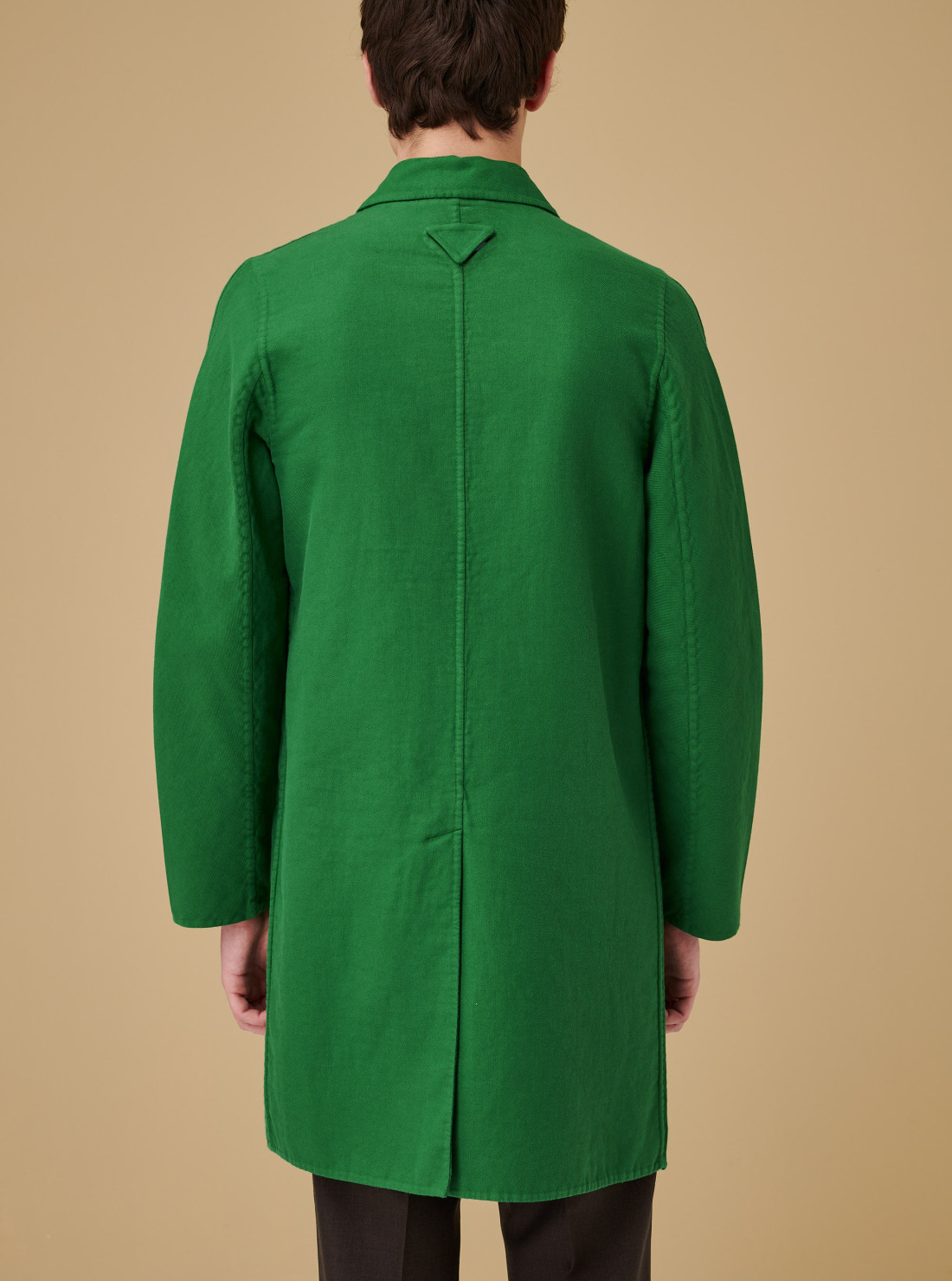 Manteau droit en coton