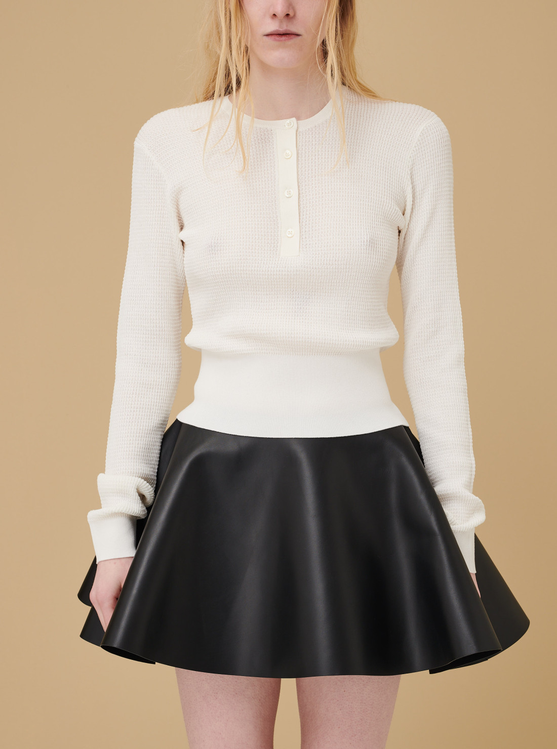 Waffle Henley Top