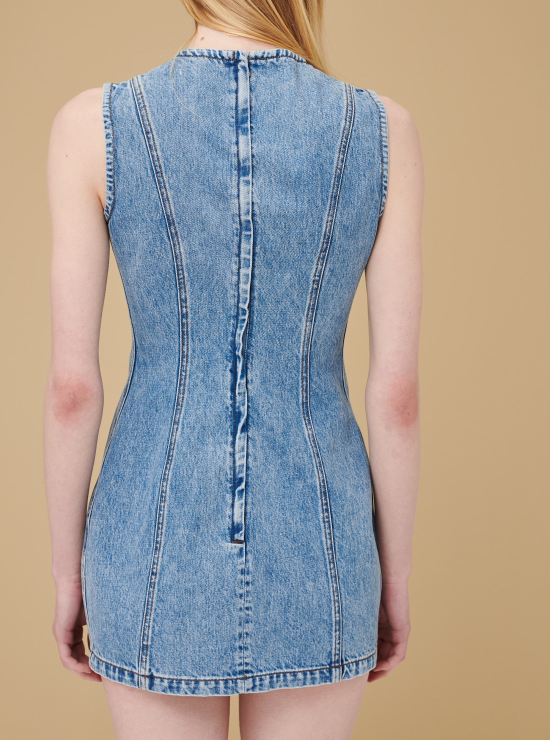 Robe shift mini en denim