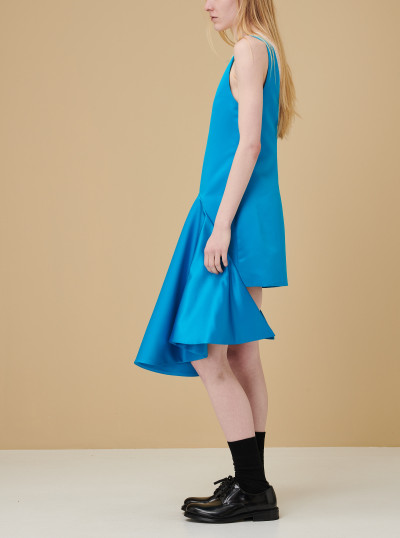 Draped Hem V Neck Dress 2
