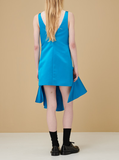 Draped Hem V Neck Dress 2
