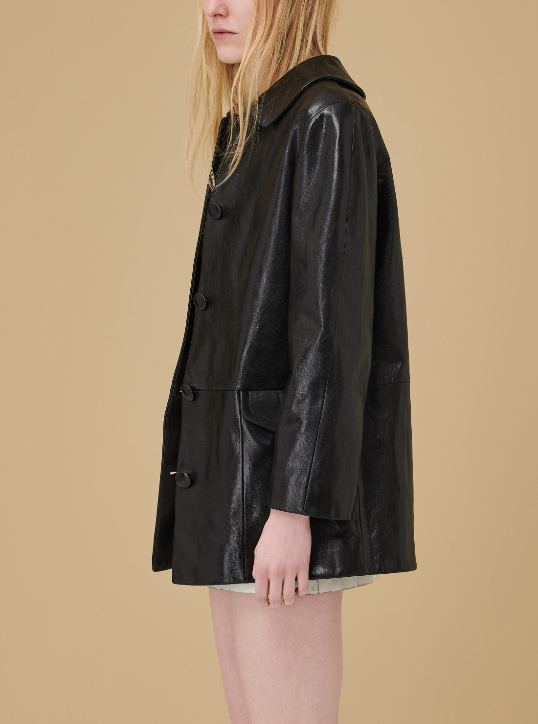 Caban en cuir