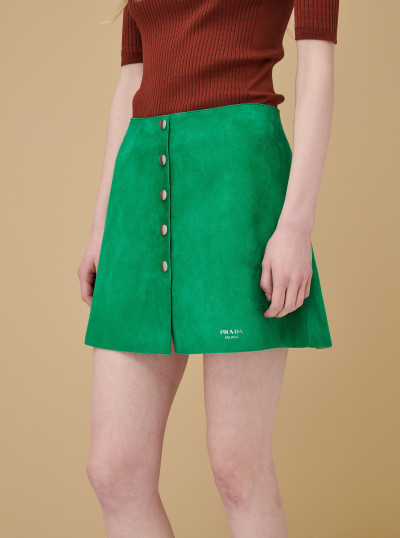 Suede miniskirt