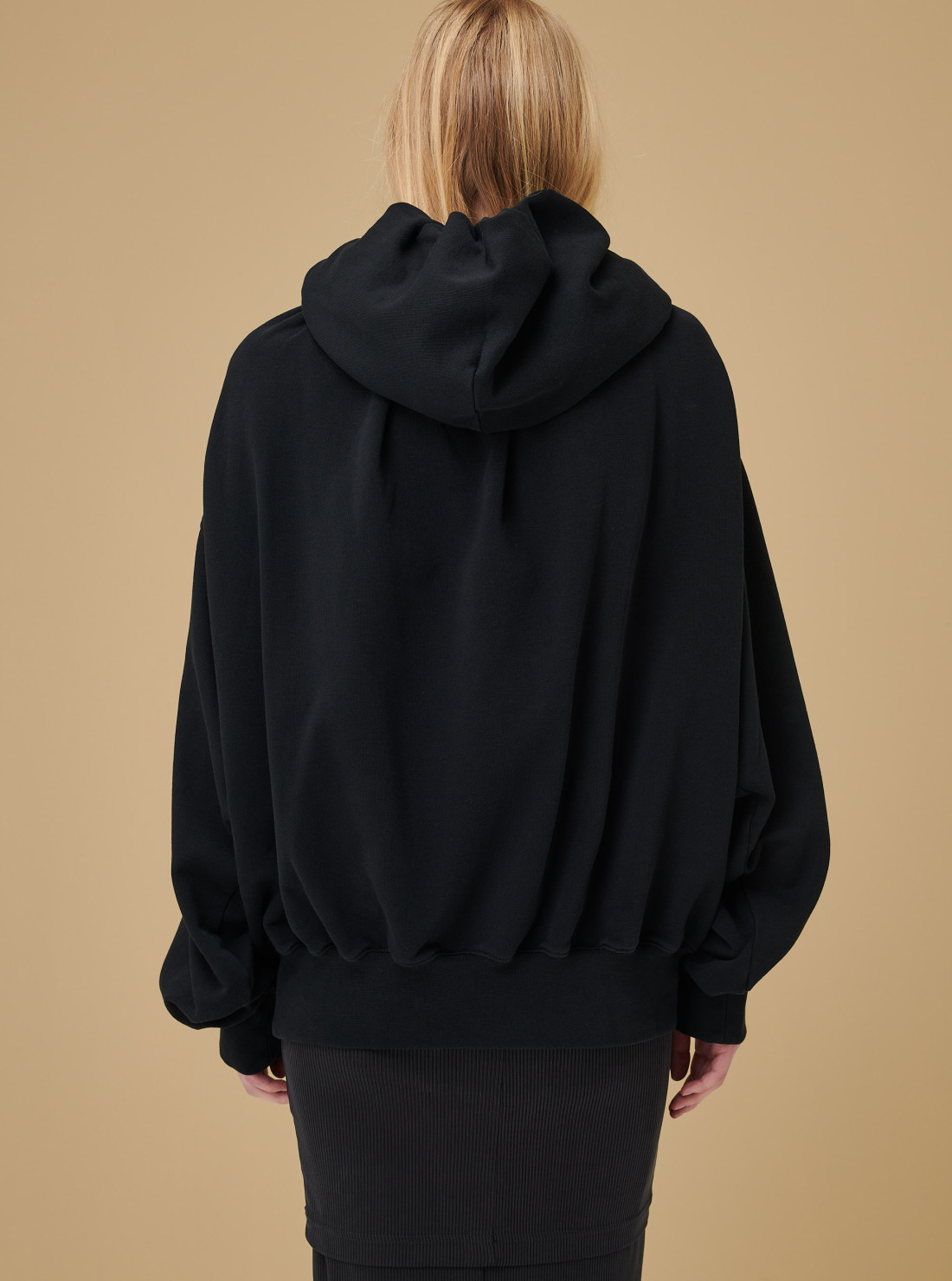 Gathered Collar Hoodie