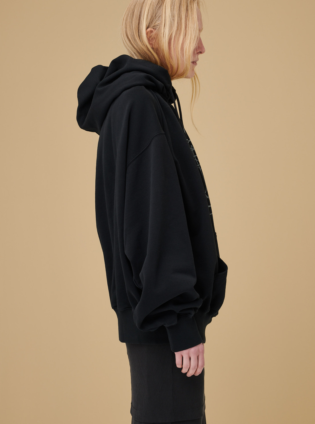 Gathered Collar Hoodie