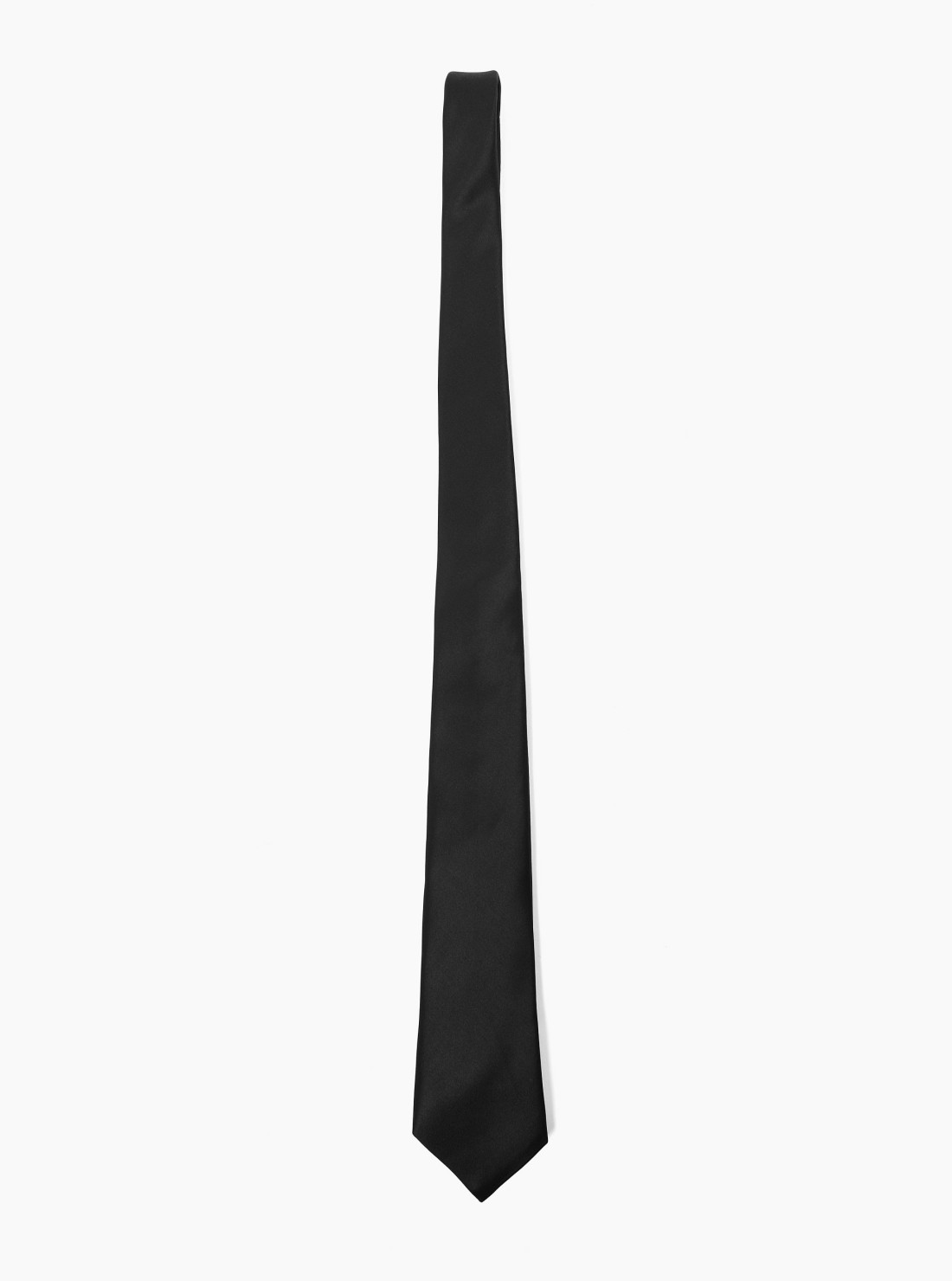 Wide tapered tie in silk satin
