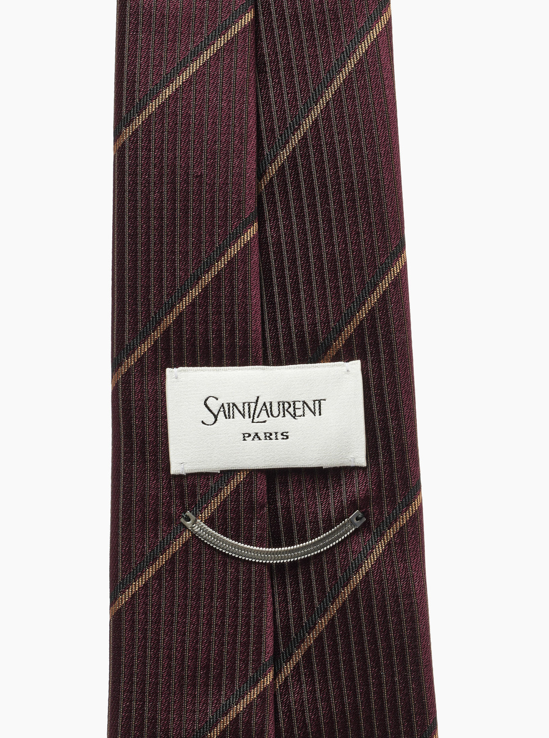 Wide tapered tie in silk satin