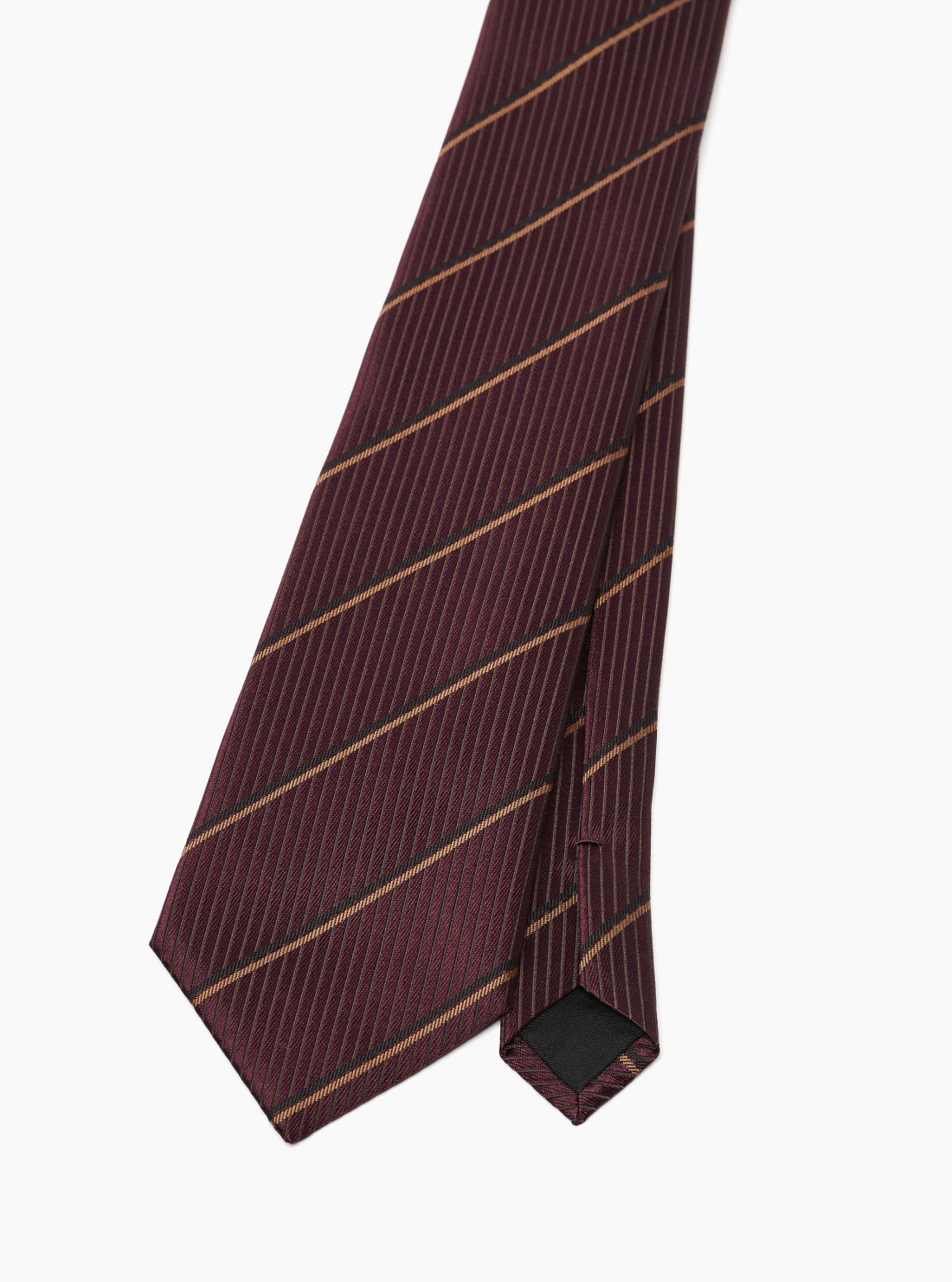 Wide tapered tie in silk satin