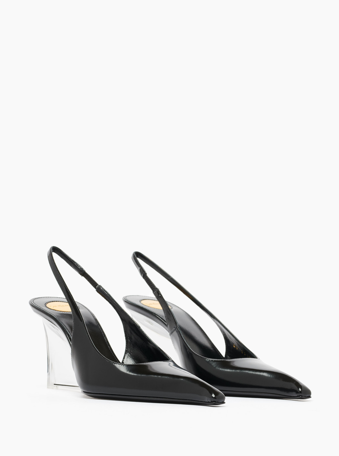 Miller wedges in glazed leather