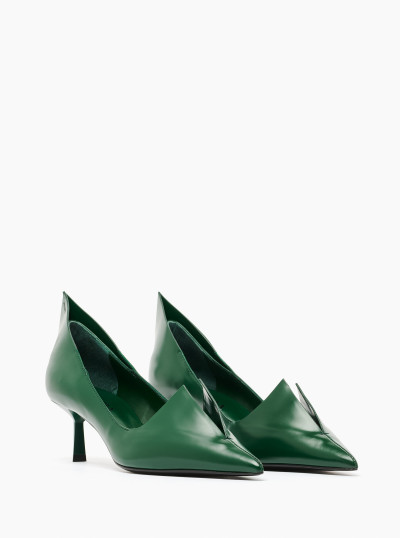 Brushed leather pumps 2