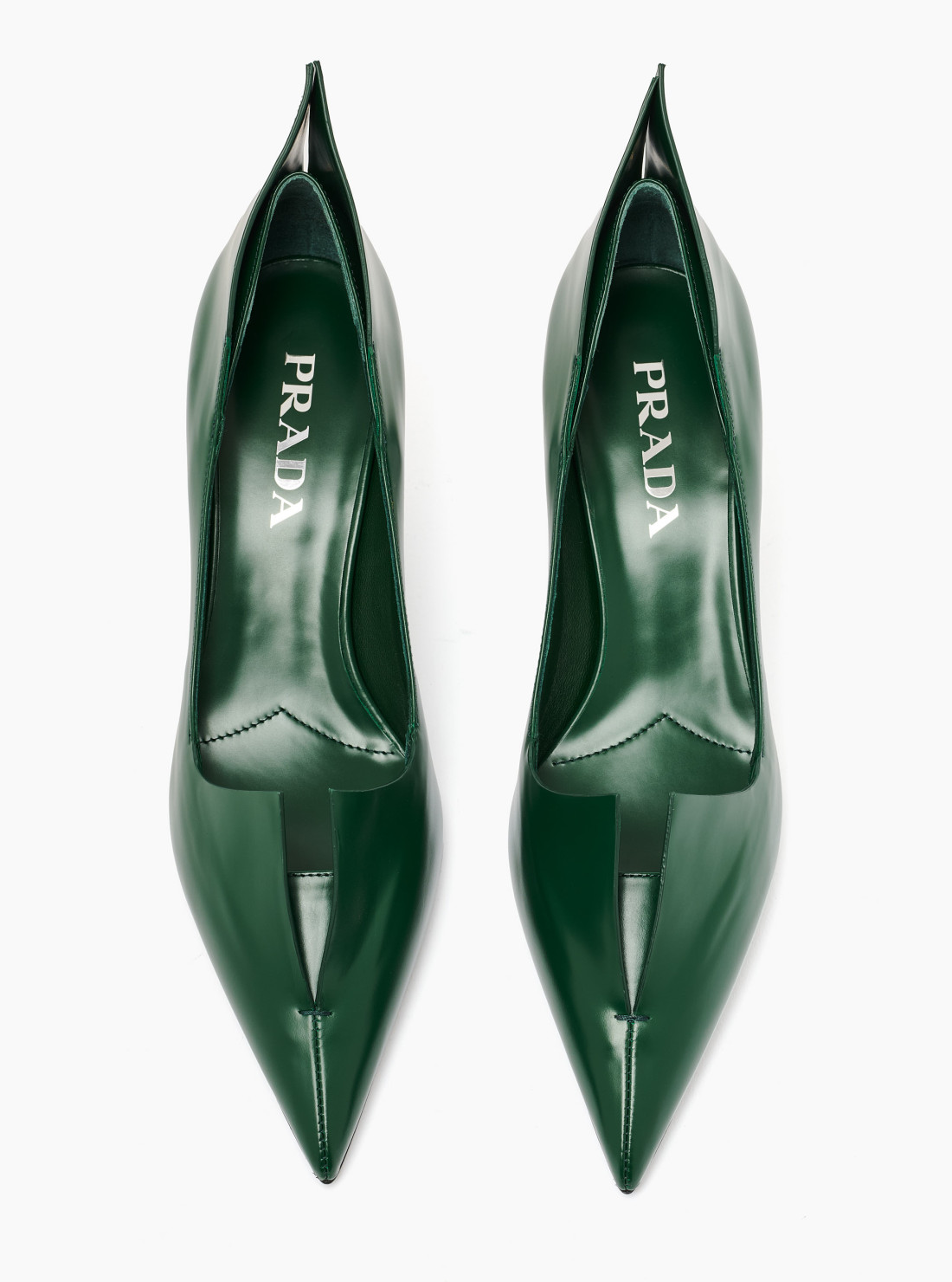 Brushed leather pumps