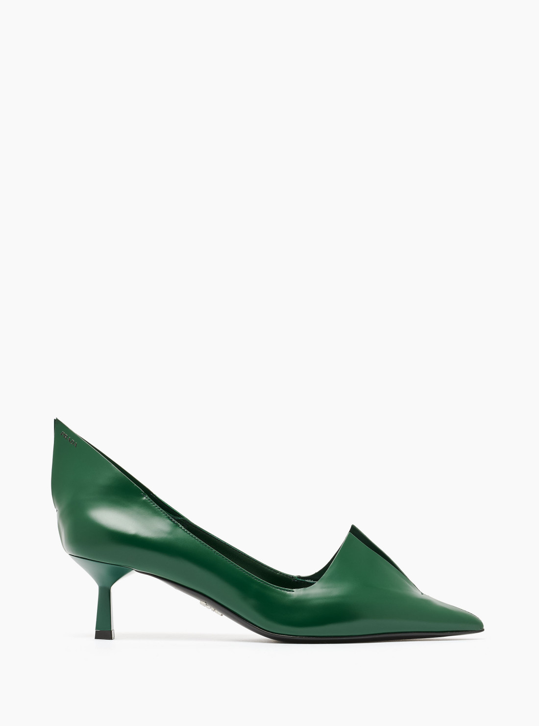 Brushed leather pumps