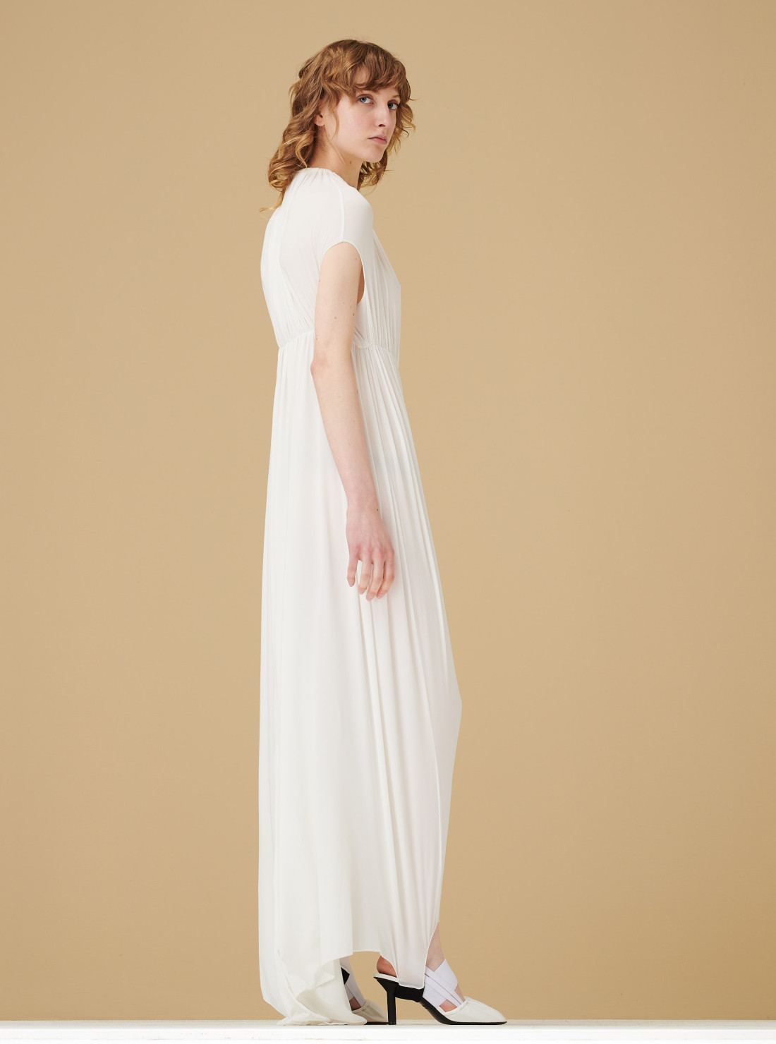 Robe fuseau froncée