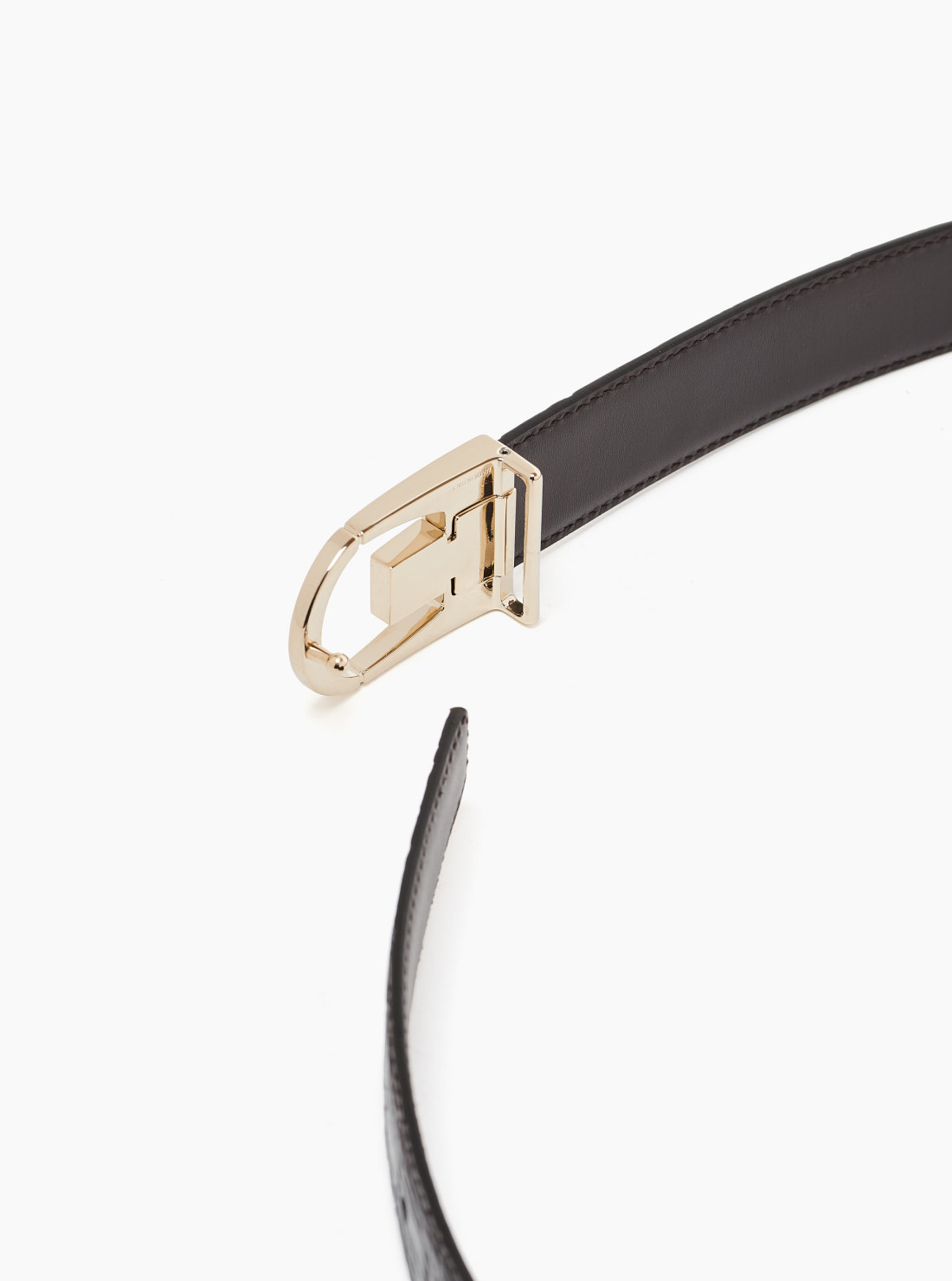 Ceinture réversible en cuir embossé...