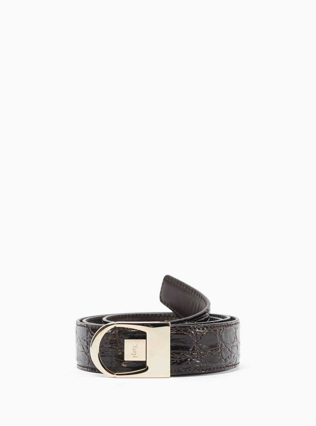 Ceinture réversible en cuir embossé...