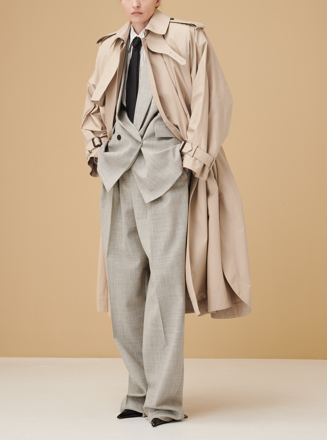 Trench en sergé de cotton