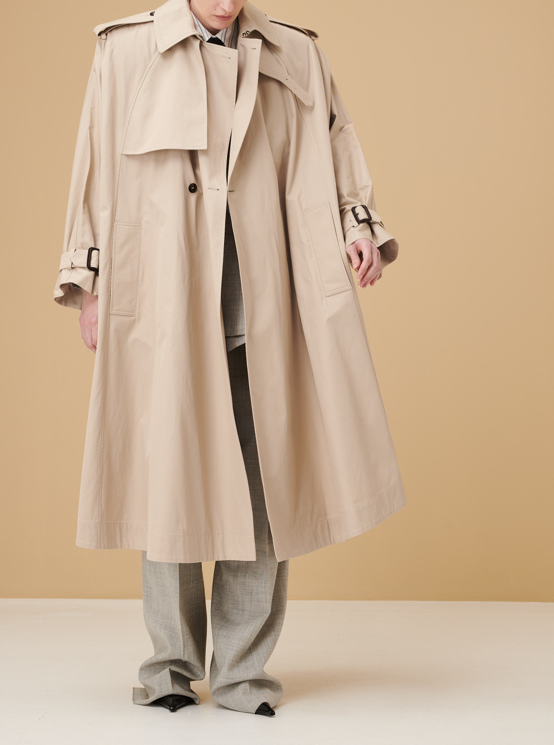 Trench en sergé de cotton