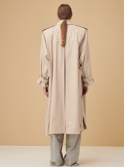 Cape trench coat in cotton... 2