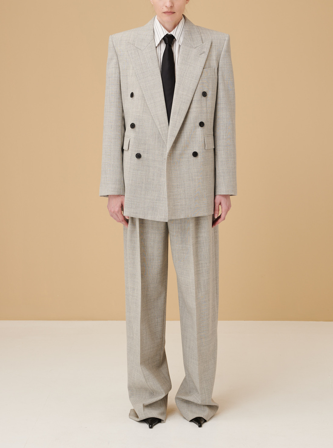 Veste en laine chinée