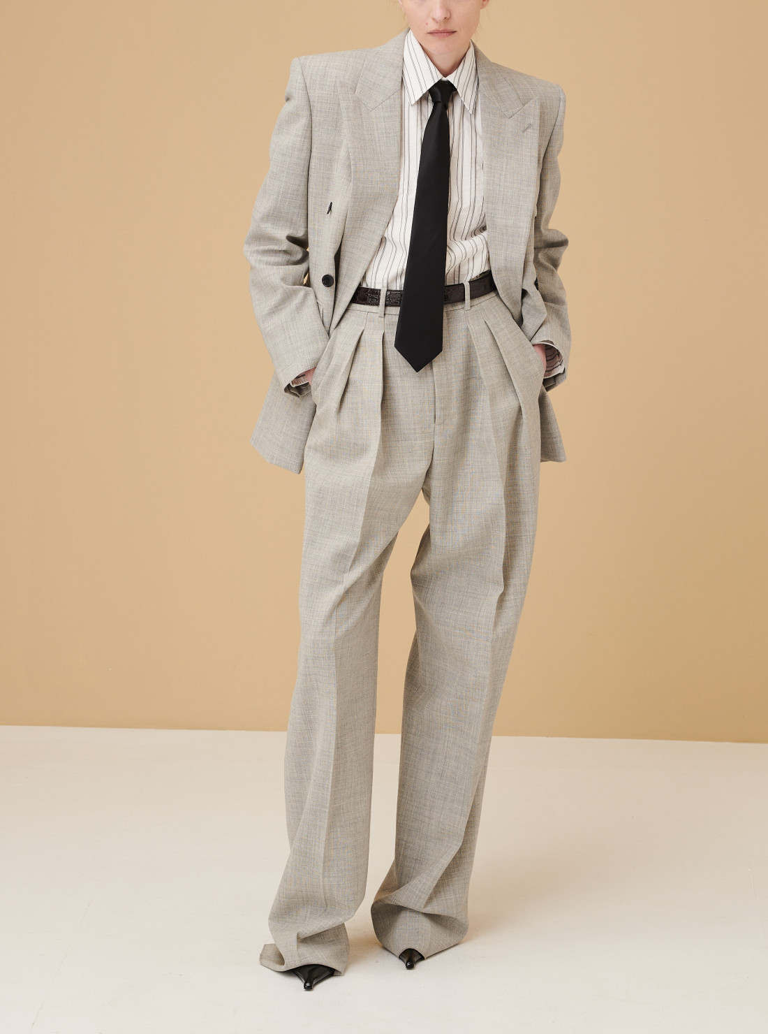 Veste en laine chinée