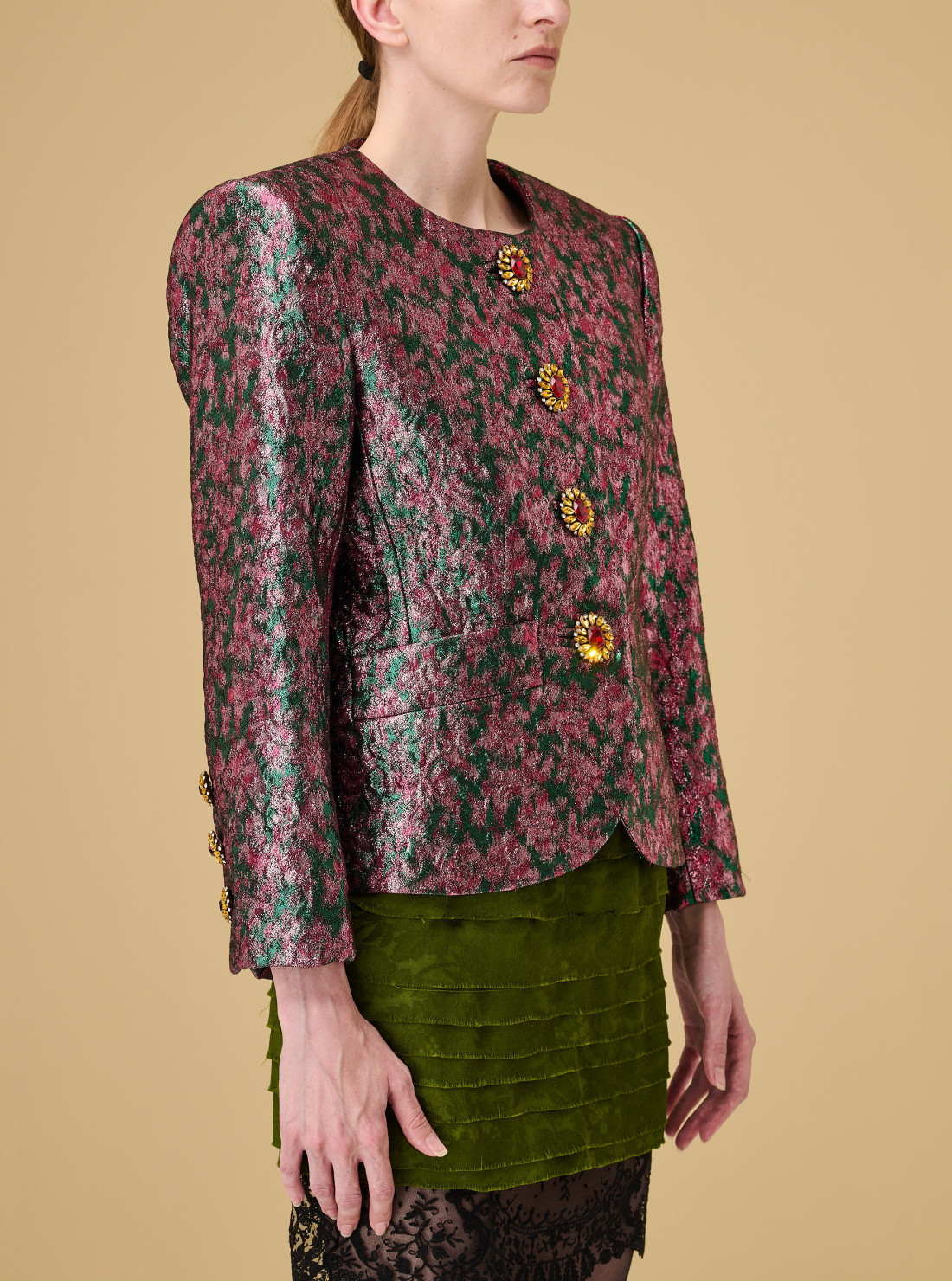 Jacket in brocade