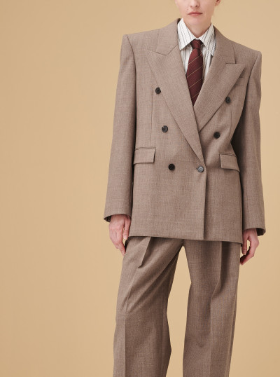 Jacket in wool canvas 2
