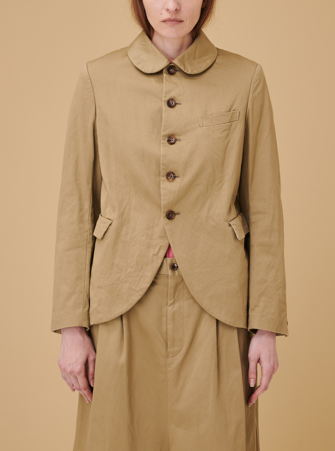 Rounded blazer jacket