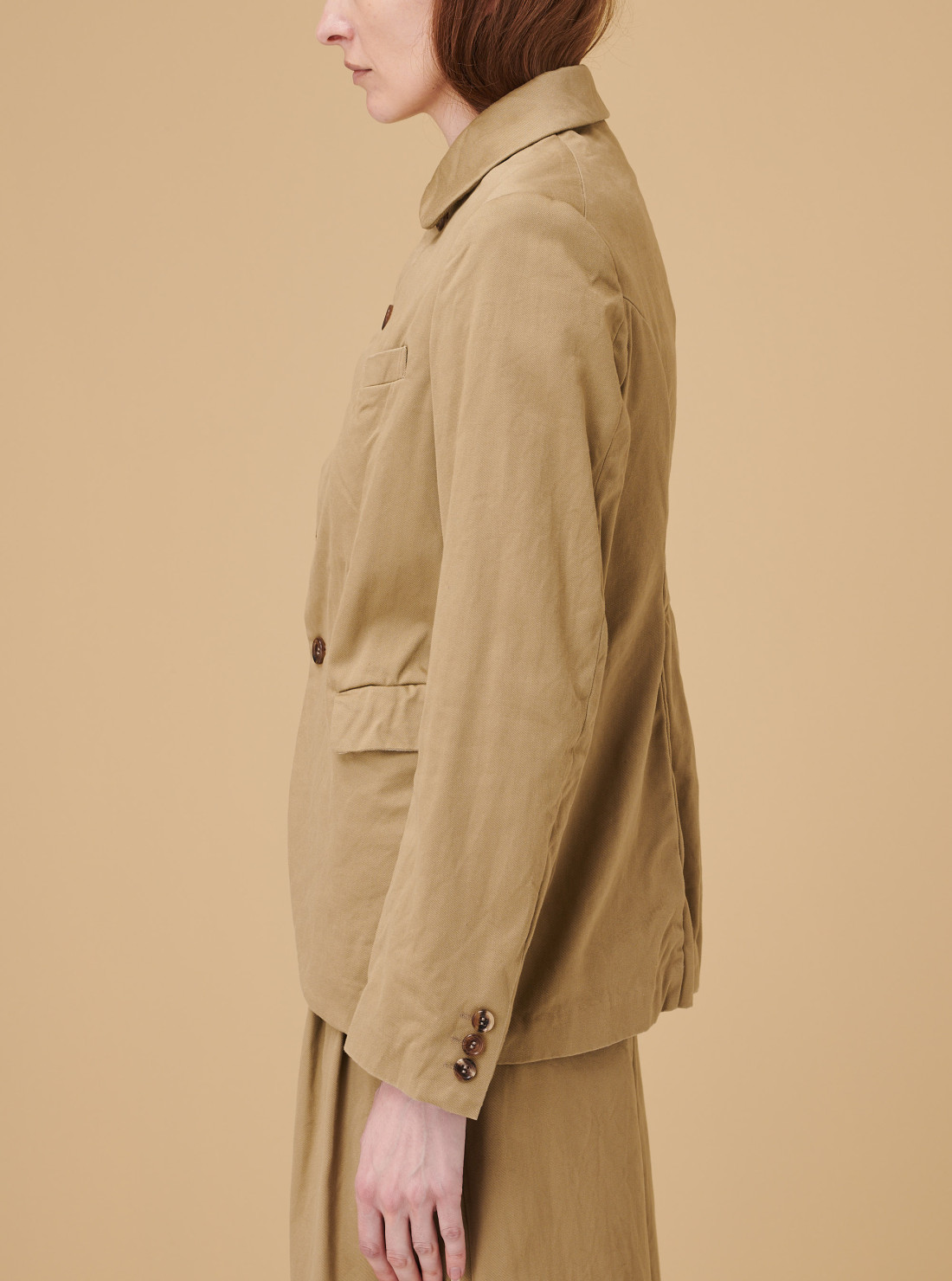 Rounded blazer jacket