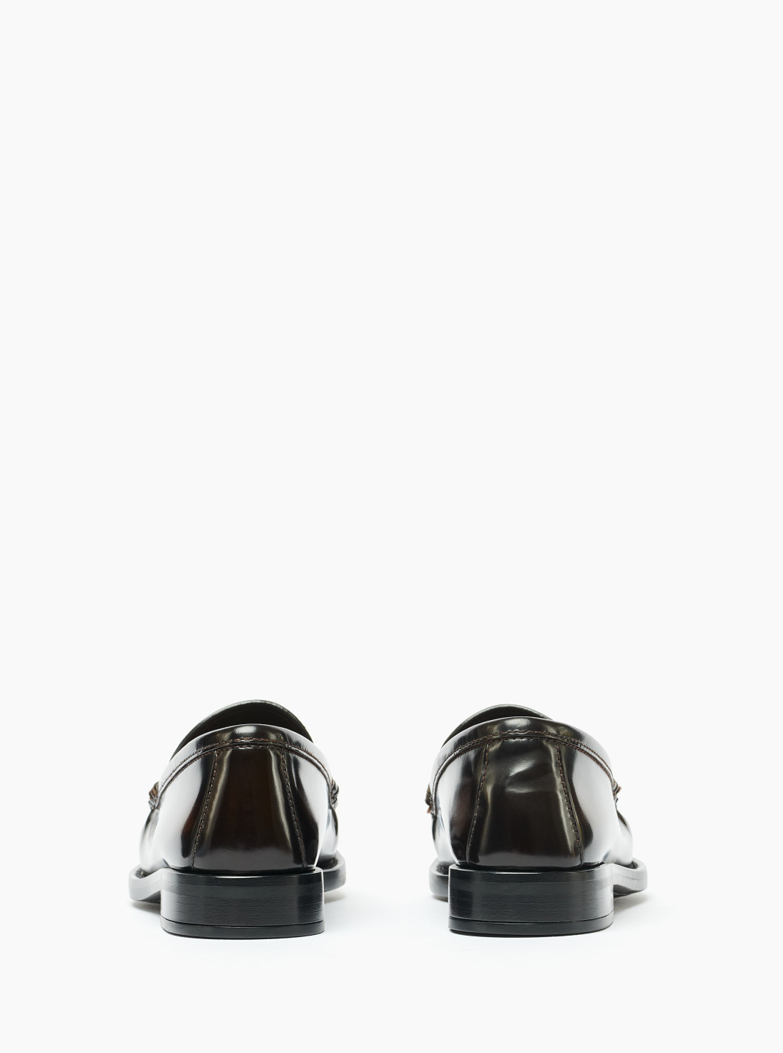 Brushed leather loafers