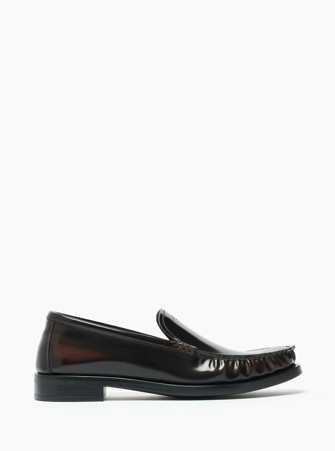 Brushed leather loafers