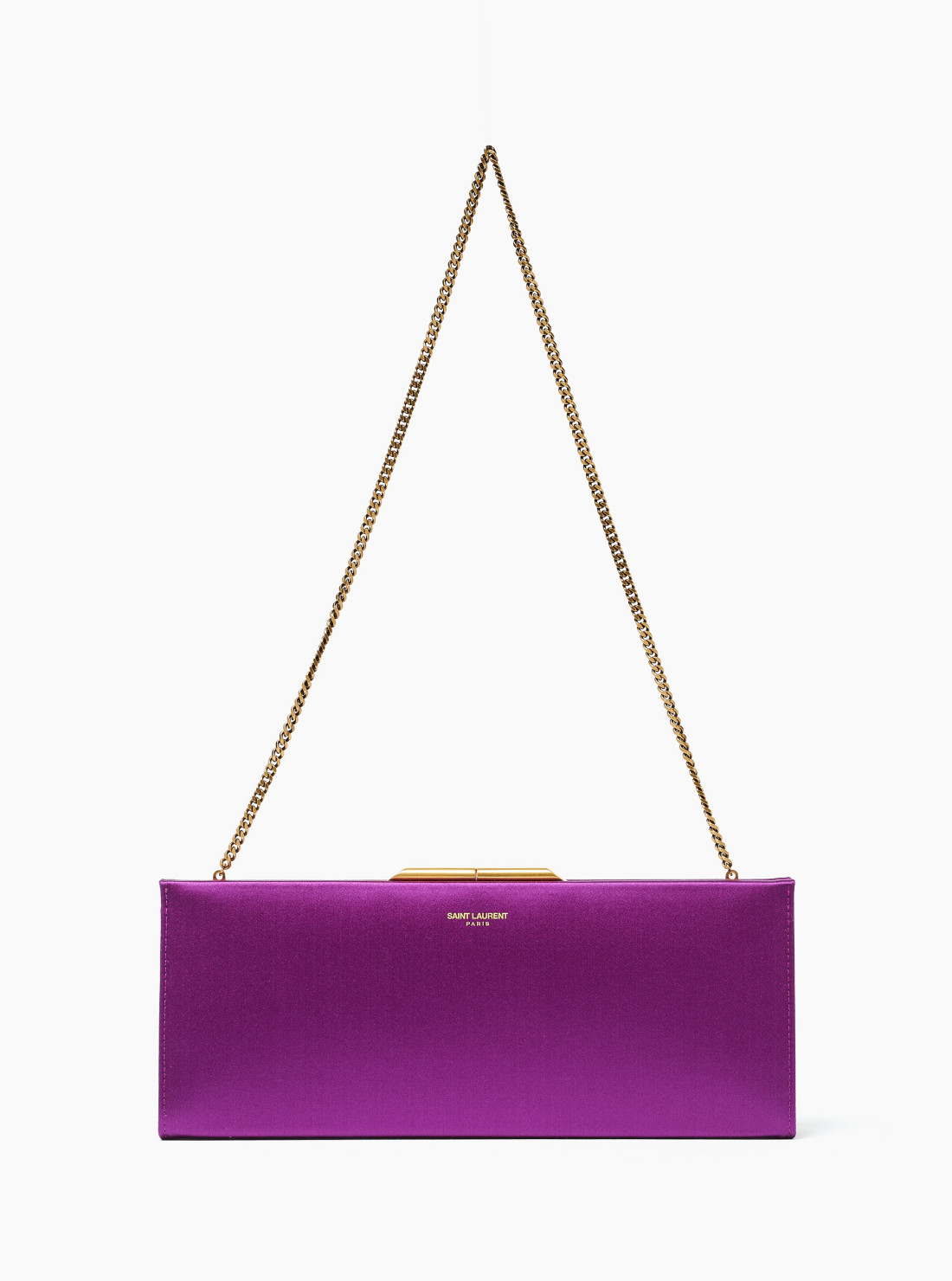 Midnight small clutch in satin