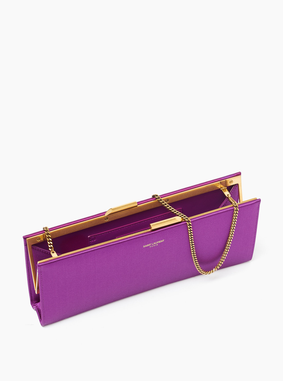 Midnight small clutch in satin