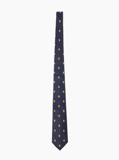 wide tie in medallion silk jacquard