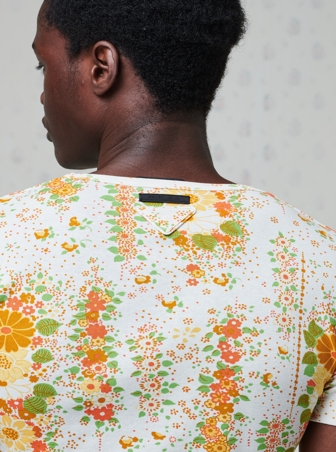 T-shirt en coton imprimé floral