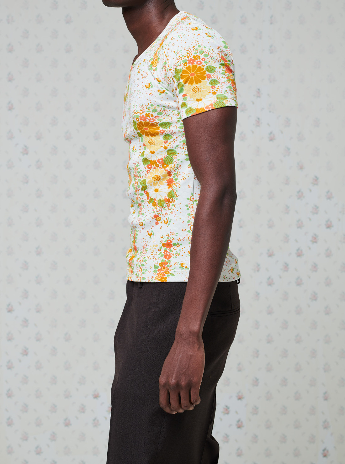 T-shirt en coton imprimé floral