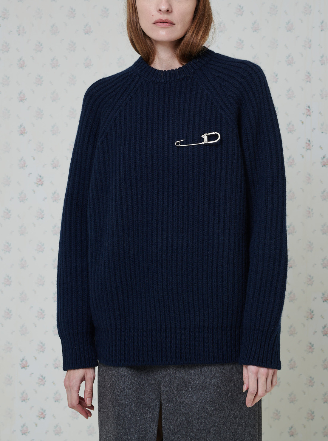 Wool and cashmere crew-neck sweater
