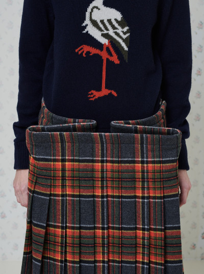 Hanging Tartan Pleated Skirt 2