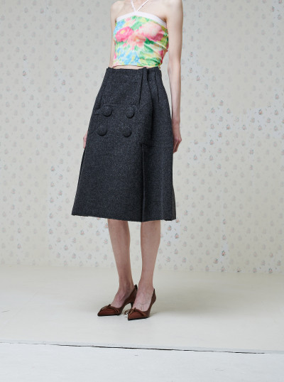 Jupe midi en Laine Shetland 2