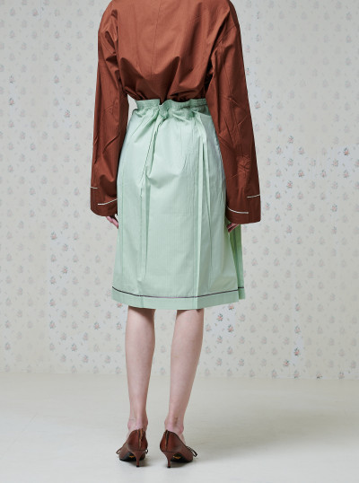 Cotton midi-skirt