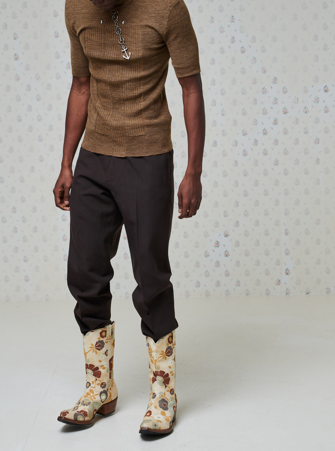 Bottes en tissu imprimé